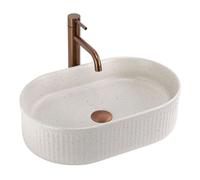 Rea Vanda lavabo 49x31 cm ovale à poser gris/pierre-marron/beige mat REA-U7342