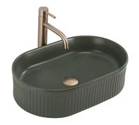 Rea Vanda lavabo 49x31 cm ovale à poser vert mat REA-U3611