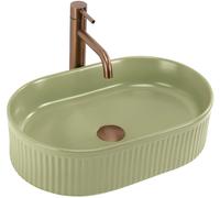Rea Vanda lavabo 49x31 cm ovale à poser vert mat REA-U3612