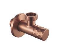 Rea - Vanne à Angle Diamant 03 1/2"x3/4" Cuivre Brossé - 6,6x5x4,1 cm