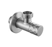 Rea - Vanne à Angle Diamant 03 1/2"x3/4" Nickel Brossé - 6,6x5x4,1 cm