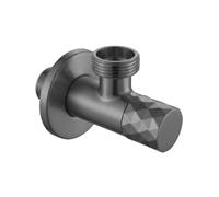 Rea - Vanne à Angle Diamant 03 1/2"x3/4" Titane - 6,6x5x4,1 cm