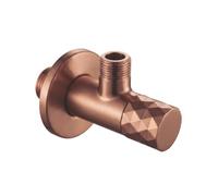 Rea - Vanne à Angle Diamant 03 1/2"x3/8" Cuivre Brossé - 6,8x5x4 cm