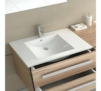 Rea VASQUE À ENCASTRER DAFNE 75 Lavabo Salle de Bain 760 x 465 x 180 mm en Céramique (Blanc)