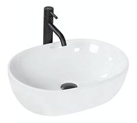 Rea VASQUE À POSER AMELIA 48 Lavabo Salle de Bain 480 x 345 x 135 mm en Céramique (Blanc)
