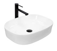 Rea Vasque à poser Angie Lavabo Salle de Bain 520 x 380 x 115 mm en Céramique (blanc)