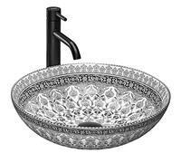 Rea VASQUE À POSER Arte dark grey Lavabo Salle de Bain 400 x 400 x 115 mm en Céramique (gris)