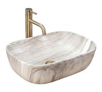 Rea Vasque à poser Belinda Ash Lavabo Salle de Bain 33 x 46 x 13,5 cm en Céramique (imitation de pierre)