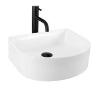 Rea Vasque à poser CLARA Lavabo de salle de bain 350 x 400 x 130 mm en céramique (Blanc)