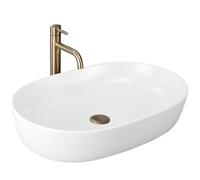 Rea Cleo umywalka 60,5x41 cm nablatowa owalna biały mat REA-U9653