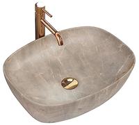 Rea VASQUE À POSER Freja Beige Lavabo Salle de Bain 510 x 395 x 140 mm en Céramique (beige)
