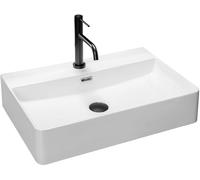 Rea Vasque à poser Gina 60 Lavabo Salle de Bain 590 x 435 x 125 mm en Céramique (Blanc)