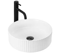 Rea Vasque à poser Lavabo de salle de bain 360 x 360 x 110 mm en céramique (Blanc)