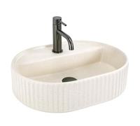 Rea - Vasque À Poser - Marcela 50 Vanilla Ovale - Ceramiche Sanitarie - Beige - 50x35,5x13,5 cm