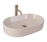 Rea Vasque à poser NADIA 60 BEIGE MATT Lavabo Salle de Bain 38,5 x 61 x 12 cm en Céramique (Beige)