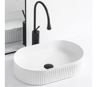 Rea Vasque à poser Vanda Lavabo de salle de bain 310 x 490 x 130 mm en céramique (Blanc)