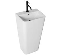 Rea VASQUE AUTOPORTANTE ARIS Lavabo Salle de Bain 37,5 x 44 x 83 cm en Céramique (Blanc)