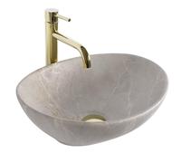 Vasque À Poser Rea Sofia Beige Matt Lavabo Beige 41X34,5X14Cm