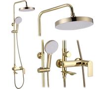 Rea Veneta Gold Colonne de douche en laiton pour salle de bain (Or)