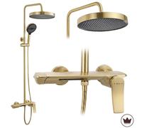 Ensemble de douche Rea Vision Or brossé 28x28x114,5cm