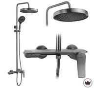 Rea Vision ensemble de douche mural oui graphite REA-P9666