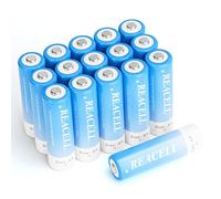 REACELL 16PCS Piles Rechargeables AA Haute Capacité 1.2V Piles AA 2800Ah Ni-MH Batterie Rechargerable 1200 Cycles avec Boîte de Stockage (AA)