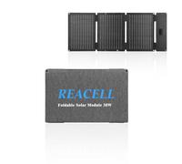 REACELL 30W Panneau Solaire Pliable Chargeur Solaire Portable avec USB-C et USB-A Ports Compatible avec Smarthone,Station d'alimentation, Convient pour l'extérieur, Le Camping, la Randonnée