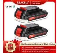 REACELL18V 3.0Ah/5.5Ah batterie de remplacement pour outils électriques Black & Decker BL2018 BL1518 BL2018-XJ BL4018 LB20 LBXR20 LBXR20 2PCS 5.5Ah