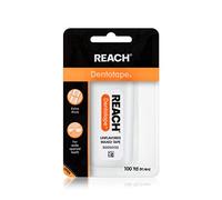 Reach Dentotape Fil dentaire ciré avec surface de nettoyage extra large pour les grands espaces entre les dents, non aromatisés, 100 mètres
