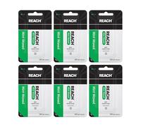 Reach Johnson & Johnson Lot de 6 fils dentaires cirés Menthe 181 m