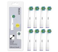 REACH Lot de 8 têtes de brosse à dents de rechange universelles, compatibles avec les brosses à dents électriques Oral-B