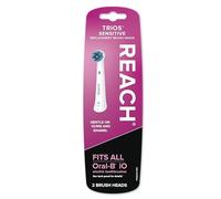 Reach Têtes de brosse à dents de rechange Trios Sensitive - Compatibles avec toutes les brosses à dents électriques Oral-B iO - Souple