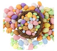 ReachMall Assortiment de 100 mini œufs en mousse, couleurs vives pour table de chasse de Pâques, décoration, scrapbooking, activités, décoration d'intérieur, 3 cm (extra large)