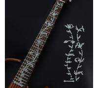 ReachMall Autocollant pour touche de guitare, incrustation de basse, matériau PET ultra fin, facile à appliquer et à enlever, pour guitare acoustique électrique de 19 à 24 frettes (B)