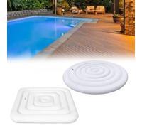 ReachMall Bâche de protection thermique en PVC pour piscine gonflable ronde carrée 130 cm à 165 cm Blanc