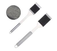 ReachMall Brosse de nettoyage en acier inoxydable avec poils denses et grattage pour les bords pour éliminer efficacement la graisse sur les barbecues électriques au charbon de bois et au gaz