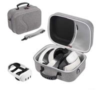 ReachMall Étui de transport pour casque de jeu VR Meta 3S 3 - Étui de transport rigide pour manettes Elite Strap Touch - Sac de voyage portable, noir/gris, Gray, Portable
