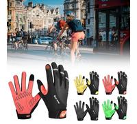 ReachMall Gants de cyclisme rembourrés en gel antidérapant et respirant en microfibre pour vélo de route, VTT, moto, entraînement, jaune