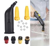 ReachMall Kit brosse ronde et bague d'étanchéité pour nettoyeur vapeur Kärcher SC1 SC2 SC3 SC4 SC5, extension de buse de jet pour nettoyage en profondeur