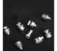 ReachMall Lot de 10 boulons de serrage de frein en V en acier pour câble de frein de vélo - Vis fixes argentées pour réparation de fil de vitesse
