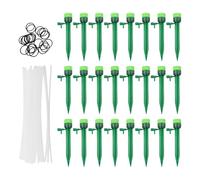 ReachMall Lot de 24 pics d'arrosage réglables pour bouteilles en plastique Vert