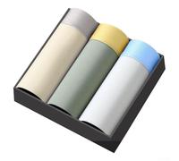 ReachMall Lot de 3 boxers unis pour homme et jeune avec coins plats pour plus de confort (taille XL D)