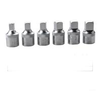 ReachMall Lot de 6 clés à douille à tête carrée pour carter d'huile 1/2 pour vidange de transmission de voiture - Acier Cr-V Outil d'entretien de garage