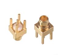 ReachMall MMCX-JE Lot de 10 connecteurs mâles pour carte PCB Plaqué or Adaptateur RF à faible perte pour Wifi GPS Extension à angle droit