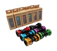 ReachMall Pédalier de vélo de montagne, alliage d'aluminium fileté BB pour cadre de 68-73 mm, axe de 24 mm, noir