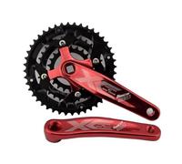 ReachMall Pédalier de vélo triple 24/34/42 dents pour 7/8/9 vitesses, bras de manivelle en alliage d'aluminium de 170 mm, noir