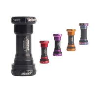 ReachMall Pédalier de VTT en alliage d'aluminium, 68-73 mm, filetage BB avec manchon réducteur pour vélo de route, noir