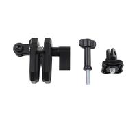 ReachMall Pince de pare-brise de moto en alliage d'aluminium, compatible avec les caméras DJI Osmo Action et Insta360 360, poignée en caoutchouc double couche, vis 6,35 mm