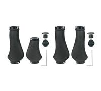 ReachMall Poignées de guidon verrouillables en caoutchouc double pour anneau absorbant les chocs antidérapants pour VTT vélo de route Barre rotative 20 mm à 21,8 mm Noir