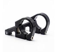 ReachMall Potence à montage direct pour fourche à double couronne 35 mm guidon CNC alliage d'aluminium anodisé longue durée pour VTT DH Noir